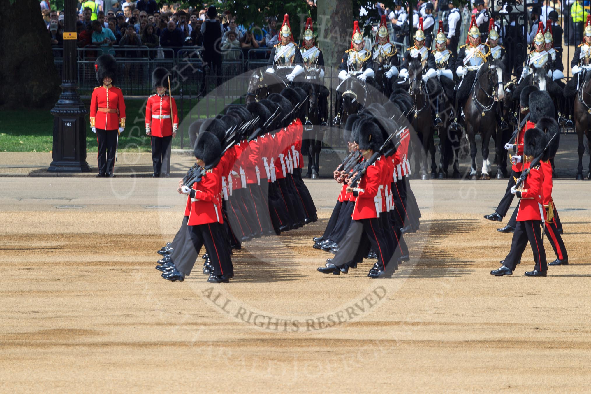 during Trooping the Colour {iptcyear4}, The Queen's Birthday Parade at Horse Guards Parade, Westminster, London, 9 June 2018, 11:34.