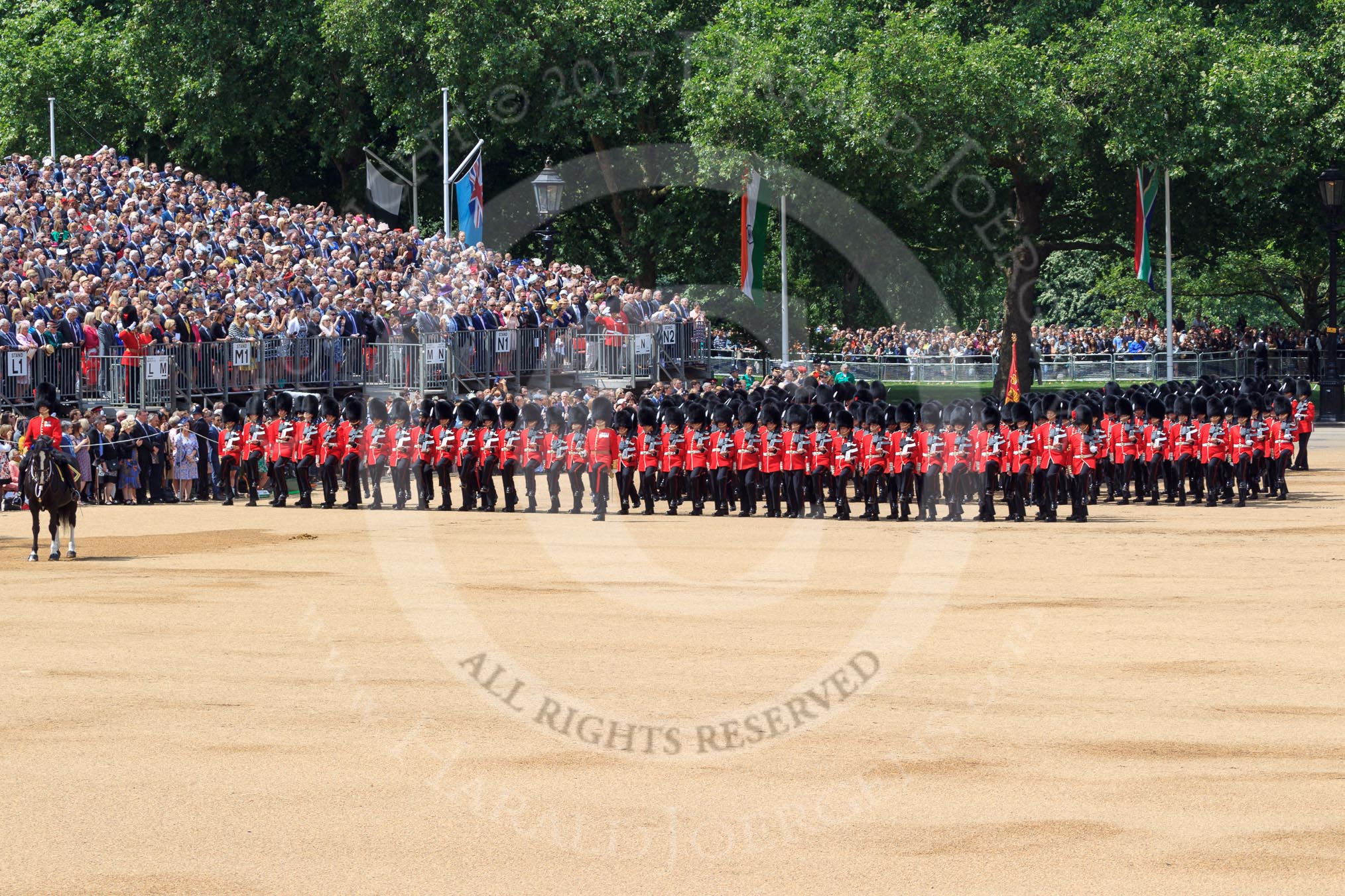 during Trooping the Colour {iptcyear4}, The Queen's Birthday Parade at Horse Guards Parade, Westminster, London, 9 June 2018, 11:34.