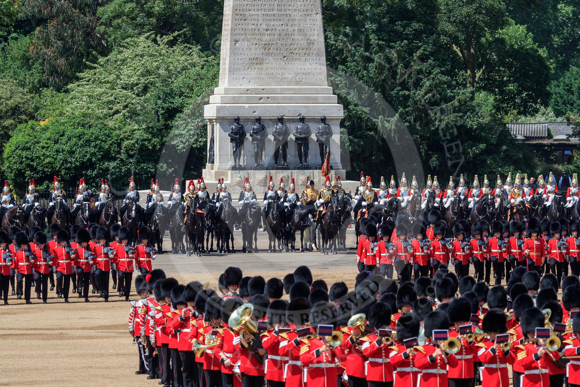 during Trooping the Colour {iptcyear4}, The Queen's Birthday Parade at Horse Guards Parade, Westminster, London, 9 June 2018, 11:52.