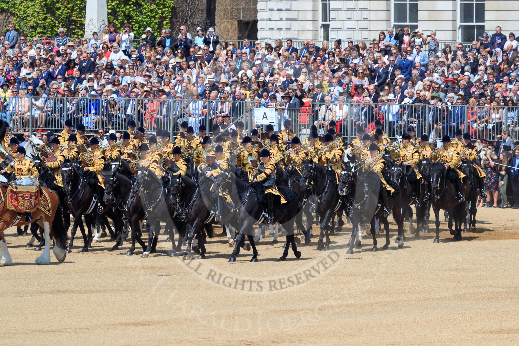 during Trooping the Colour {iptcyear4}, The Queen's Birthday Parade at Horse Guards Parade, Westminster, London, 9 June 2018, 11:55.