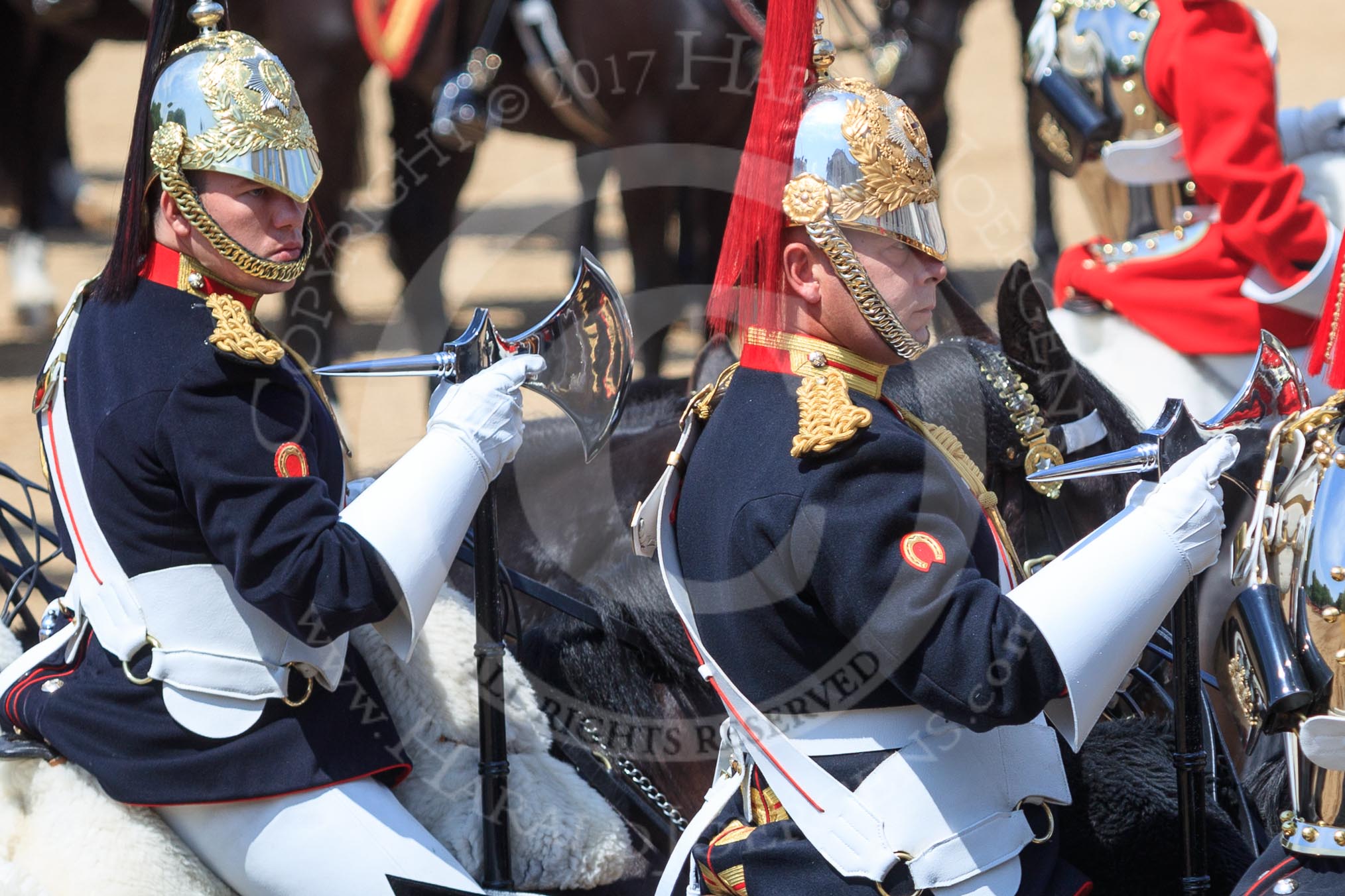 during Trooping the Colour {iptcyear4}, The Queen's Birthday Parade at Horse Guards Parade, Westminster, London, 9 June 2018, 12:00.