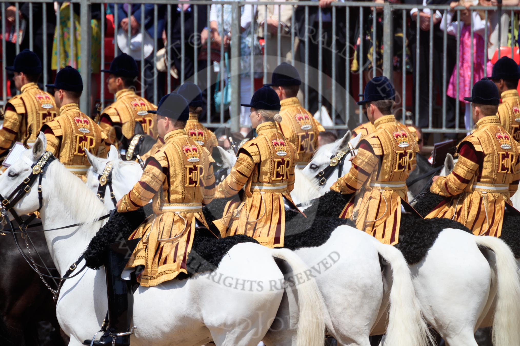 during Trooping the Colour {iptcyear4}, The Queen's Birthday Parade at Horse Guards Parade, Westminster, London, 9 June 2018, 12:07.
