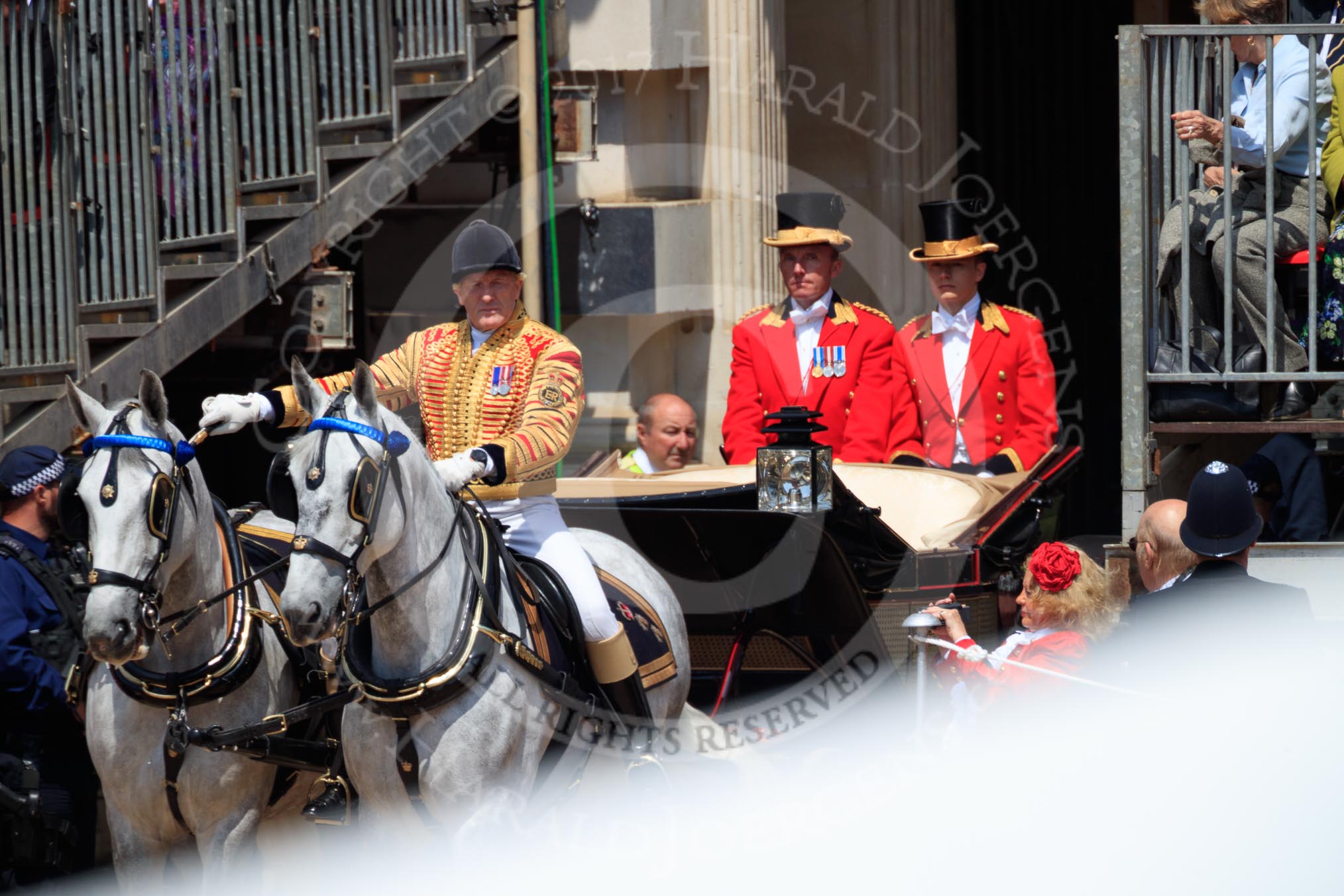 during Trooping the Colour {iptcyear4}, The Queen's Birthday Parade at Horse Guards Parade, Westminster, London, 9 June 2018, 12:12.