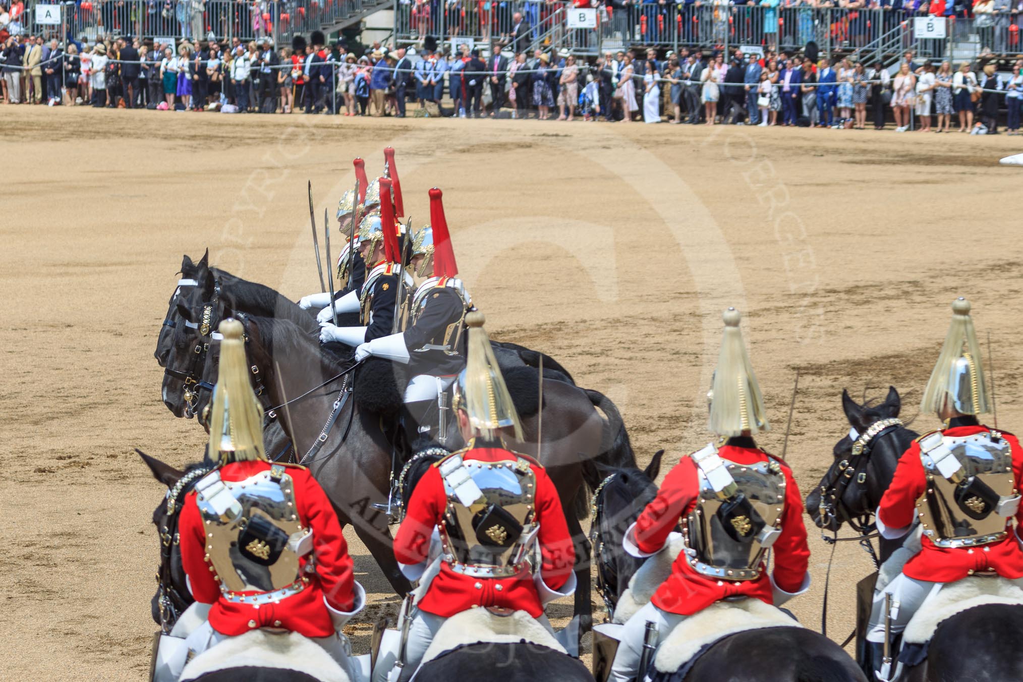 during Trooping the Colour {iptcyear4}, The Queen's Birthday Parade at Horse Guards Parade, Westminster, London, 9 June 2018, 12:17.