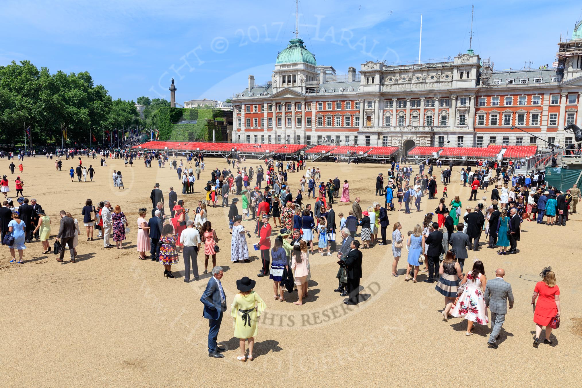 during Trooping the Colour {iptcyear4}, The Queen's Birthday Parade at Horse Guards Parade, Westminster, London, 9 June 2018, 12:36.