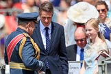 during Trooping the Colour {iptcyear4}, The Queen's Birthday Parade at Horse Guards Parade, Westminster, London, 9 June 2018, 12:20.